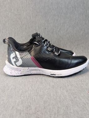FootJoy FJ Fuel Spikeless Golf Shoes Women's 6M Black White